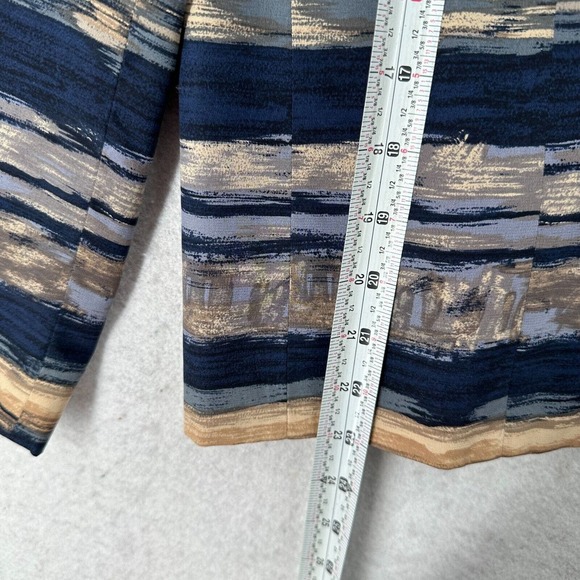 Vintage Pendleton 100% Silk Top Womens 4 Blue Beige Aztec Southwestern Blouse‎ - Picture 14 of 15